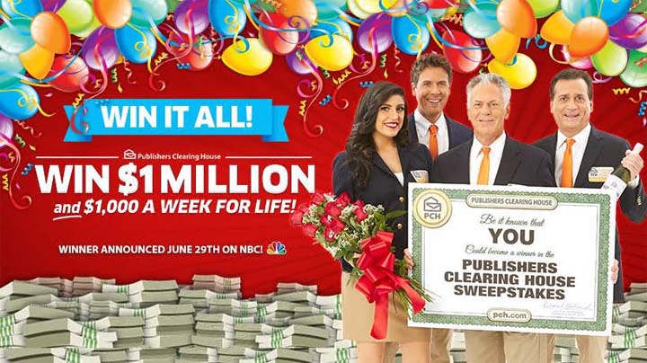 The PCH.com Win It All $1000000 and $1000 a Week for Life!