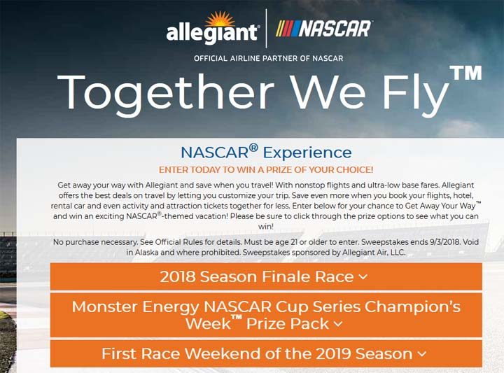 allegiant-nascar-sweepstakes