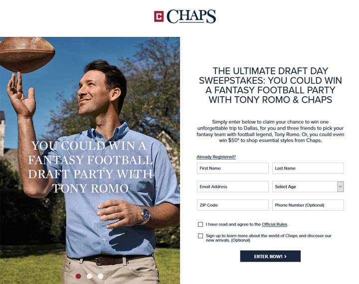 chaps-tony-romo-sweepstakes