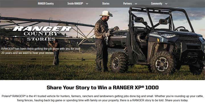 Polaris Ranger Stories Sweepstakes