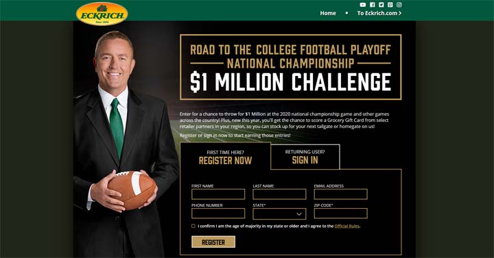 Eckrich College Football $1M Challenge