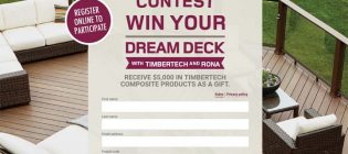 Win your dream deck with RONA & Timbertech Contest