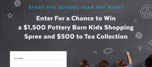 PopSugar $1,500 Pottery Barn Kids Shopping Spree and $500 to Tea Collection Sweepstakes
