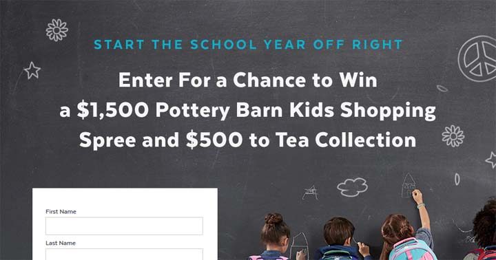 PopSugar $1,500 Pottery Barn Kids Shopping Spree and $500 to Tea Collection Sweepstakes