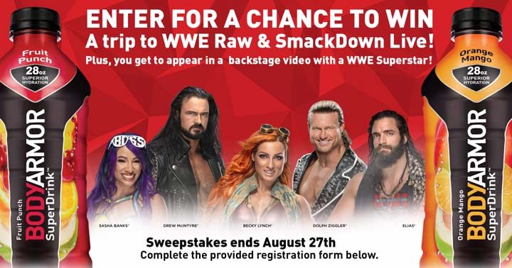 WWE BODYARMOR Sweepstakes