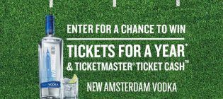 New Amsterdam Vodka Tickets for a Year Sweepstakes