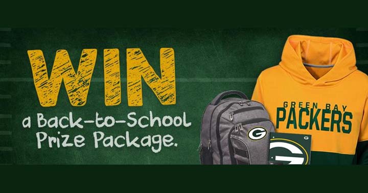 Green Bay Packers Back to School Sweepstakes
