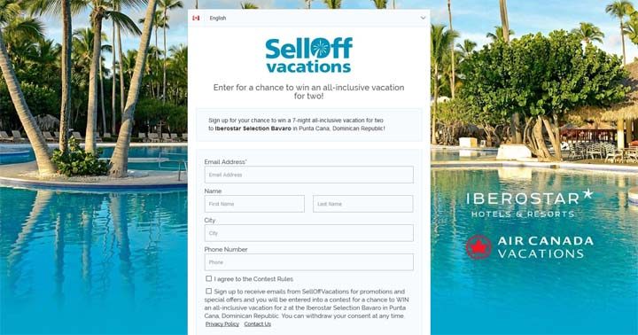 Air Canada Vacations & Iberostar Hotels & Resorts Contest