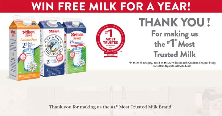 Neilson Dairy Win Free Milk for a Year Contest