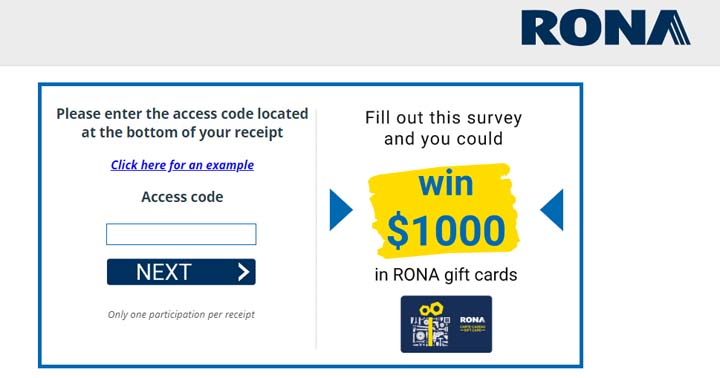 Rona Customer Satisfaction Survey Contest