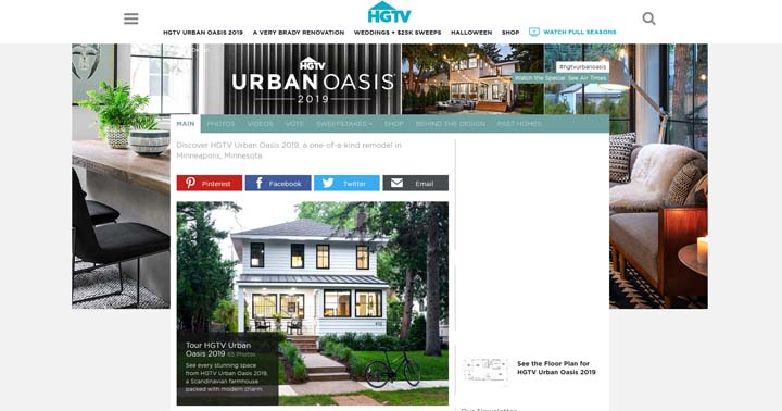 HGTV Urban Oasis Sweepstakes