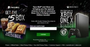 Taco bell and Xbox Game Sweepstakes