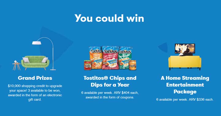 TOSTITOS Get Together to Win Contest Prizes