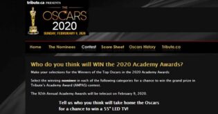 Tribute.ca Oscars Contest Win a 55" TV
