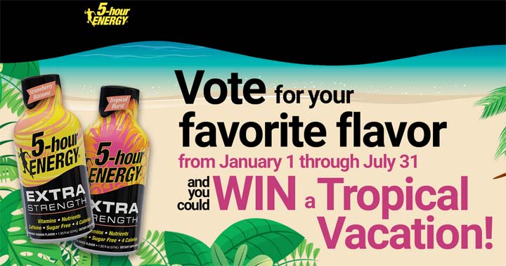 5-hour ENERGY Taste of the Tropics National Sweepstakes