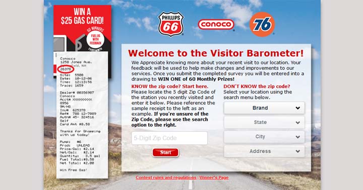 Phillips 66 Conoco 76 Customer Satisfaction Sweepstakes