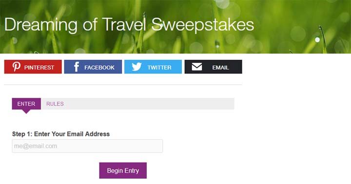 Travel Channel's Dreaming of Travel Sweepstakes