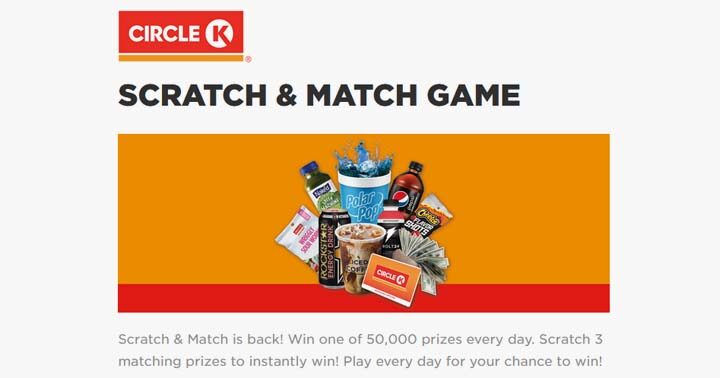 ᐅ Circle K Scratch & Match Sweepstakes - Win.CircleK.com ...