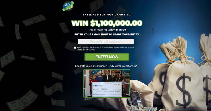 PrizePub Strike It Rich Sweepstakes