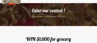 Ancestral Vinegar $1,000 Grocery Giveaway Contest