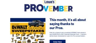 Lowe’s PROvember Sweepstakes