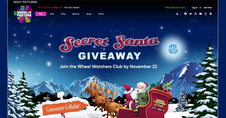 Wheel of Fortune’s Secret Santa Holiday Giveaway