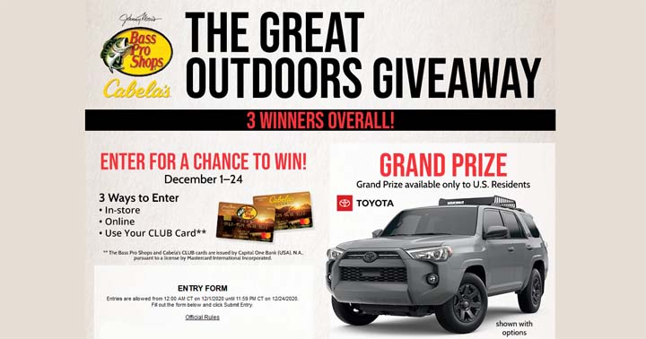 Bass Pro Shops & Cabela’s The Great Outdoors Giveaway