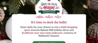 Hallmark Channel Deck the Halls Holiday Sweepstakes