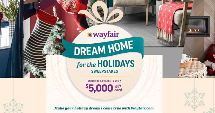 Wayfair’s Dream Home for the Holidays Sweepstakes