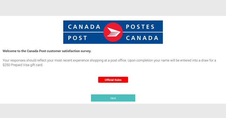 Canada Post Corporation Customer Satisfaction Survey Contest