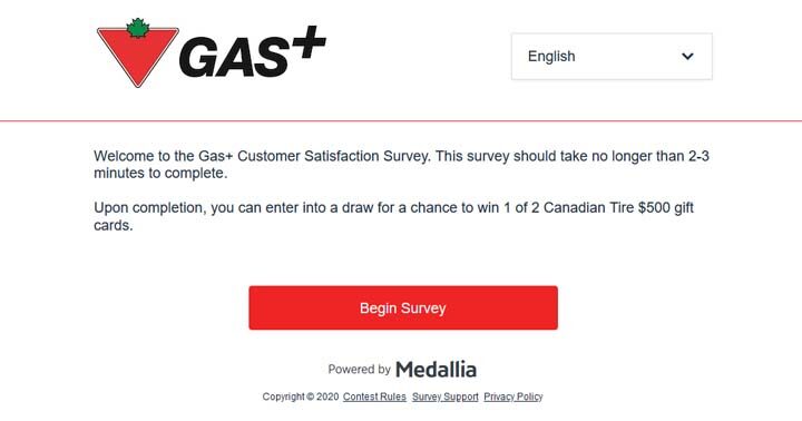 Canadian Tire Gas+ Customer Satisfaction Survey Contest