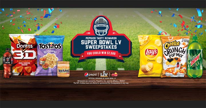 PepsiCo Tasty Rewards Super Bowl Sweepstakes