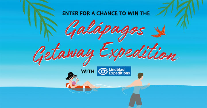 Simon & Schuster Galapagos Getaway Cruise with Lindblad Expeditions Sweepstakes