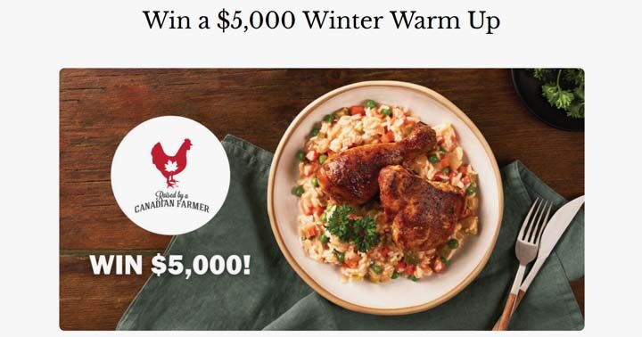 Canadian Chicken Farmers Win a $5,000 Winter Warm Up Contest