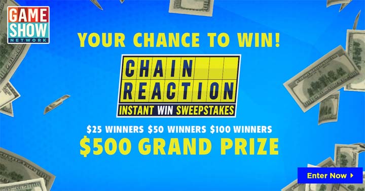 Game Show Network Chain Reaction Instant Win Sweepstakes