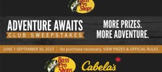 Bass Pro Shops & Cabela’s Club Adventure Awaits Sweepstakes