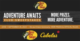 Bass Pro Shops & Cabela’s Club Adventure Awaits Sweepstakes
