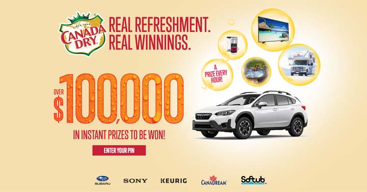 Canada Dry Real Refreshment Real Winnings Contest