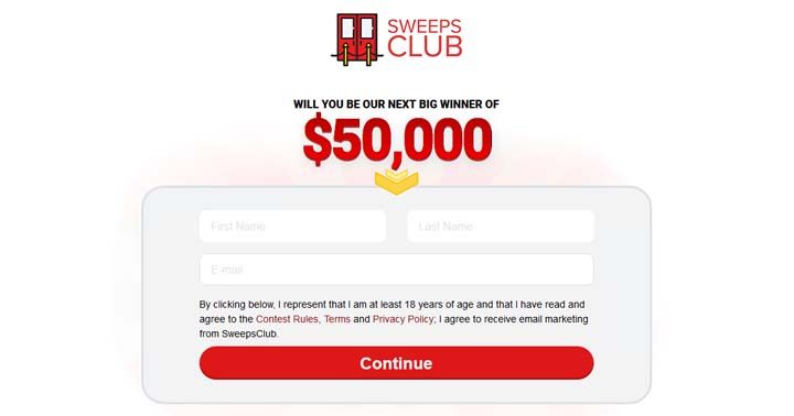 Sweepsclub $50k Grand Prize Sweepstakes