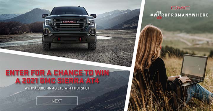 GMC Work From Anywhere Sweepstakes