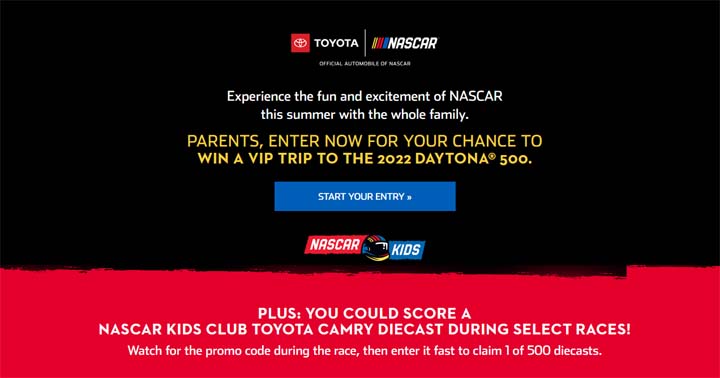 NASCAR Kids 500 Promotion Sweepstakes