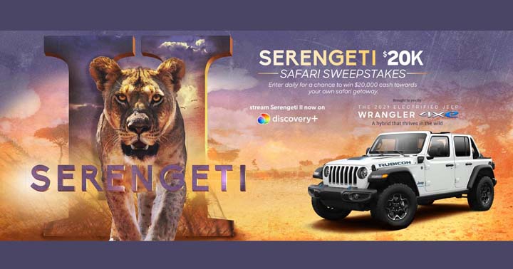 Discovery Serengeti $20K Safari Sweepstakes