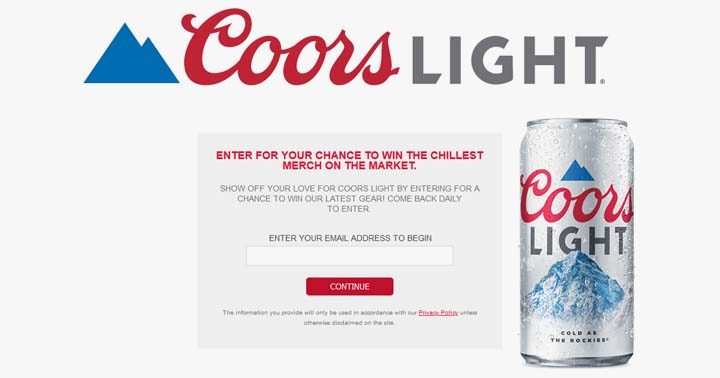 Coors Light Merch Sweepstakes