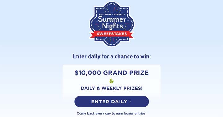 Hallmark Channel’s Summer Nights Sweepstakes