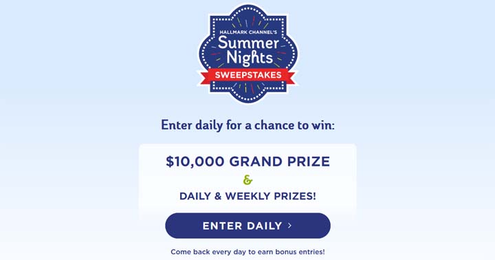 Hallmark Channel’s Summer Nights Sweepstakes