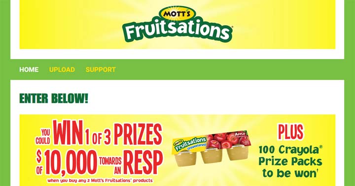 Mott’s Fruitsations RESP Contest