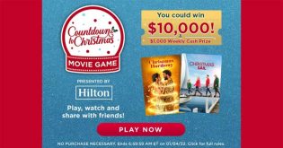 Hallmark Channel Countdown to Christmas Movie Game Sweepstakes