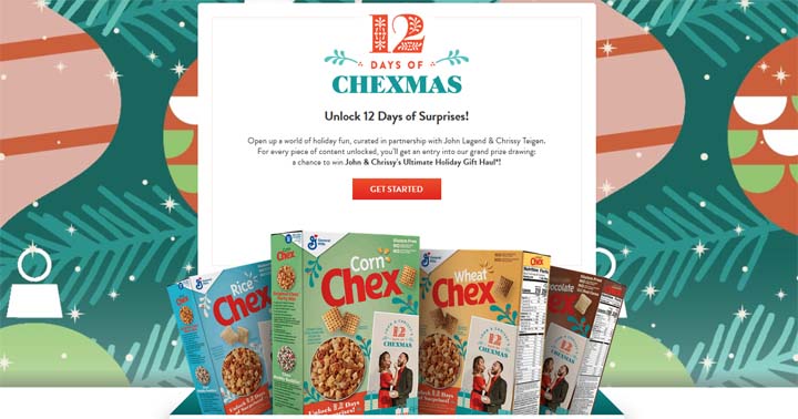 John & Chrissy's 12 Days of Chexmas Sweepstakes