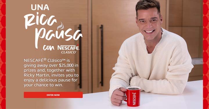 NESCAFÉ - Una Rica Pausa con NESCAFÉ Clásico Sweepstakes