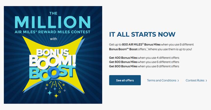 Million AIR MILES Reward Miles Contest